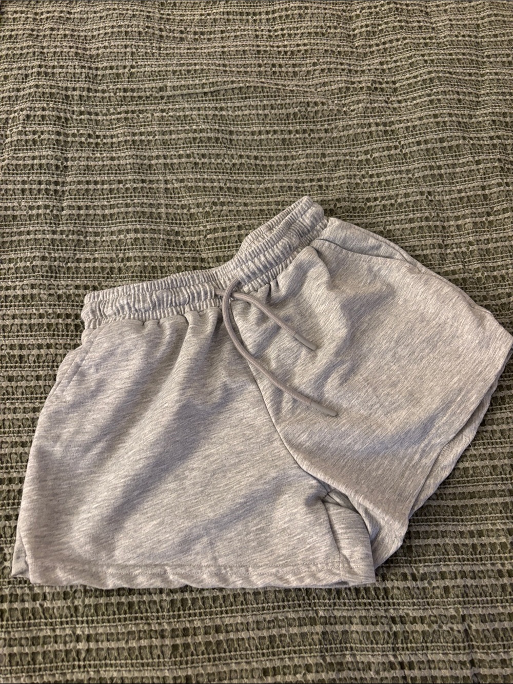 Light Gray Women's Lounge Shorts - Drawstring Waist